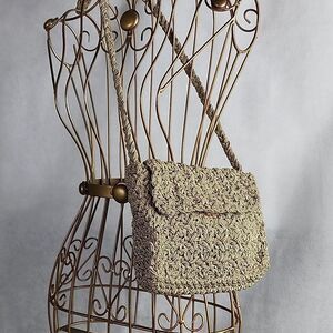 Euro Summer Luxury Italian Bag Carrie Forbes Vintage Crochet Crossbody